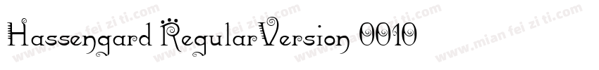Hassengard RegularVersion 001000字体转换